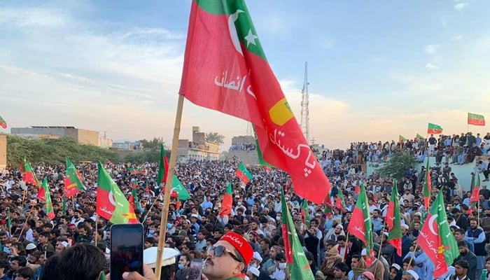 PTI party workers during a rally on November 26, 2023. — Facebook/PTI Khyber Pakhtunkhwa