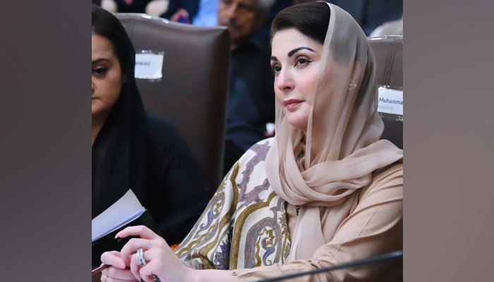 Senior Vice President and Chief Organiser of the PMLN Maryam Nawaz Sharif during a meeting on November 25, 2023. — Facebook/Maryam Nawaz Sharif