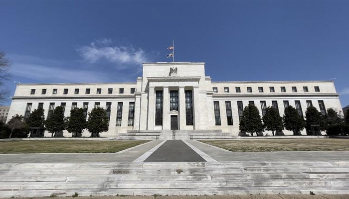 The Federal Reserve building is seen on March 19, 2021 in Washington, DC.  — AFP