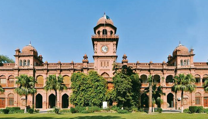 The front facade of the University of Punjab building. — Facebook/University of the Punjab