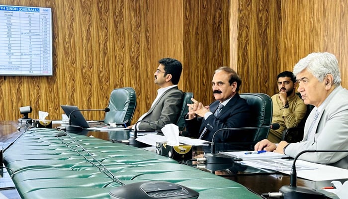 Dr Kauser Abdulla Malik, Federal Minister for National Food Security & Research chairs a meeting in this image on November 2, 2023. — Facebook/Ministry of National Food Security & Research