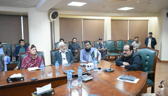 Director General PDMA Muhammad Qaisar Khan chairs a meeting on November 29, 2023. — Facebook/PDMA Khyber Pakhtunkhwa