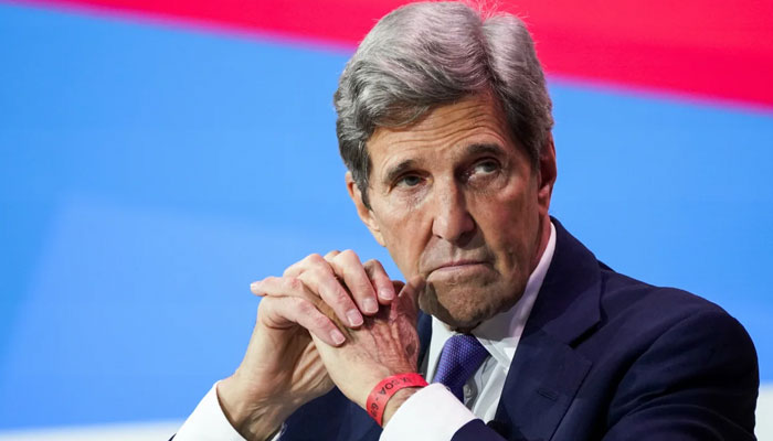 John Kerry, US special presidential envoy for climate, speaks during the CEO Summit of the Americas hosted by the US Chamber of Commerce in Los Angeles in June 2022. — Bloomberg