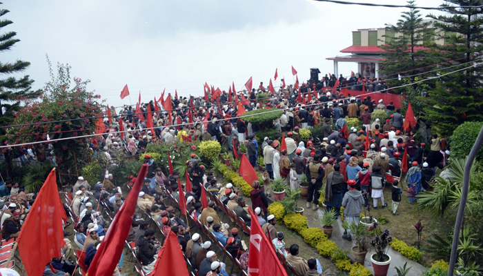 ANP workers during a party convention at Shangla on November 30, 2023. — Facebook/Awami National Party