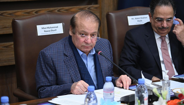 former premier and Pakistan Muslim League Nawaz supremo Nawaz Sharif looks on in this image on November 25, 2023. — Facebook/Maryam Nawaz Sharif