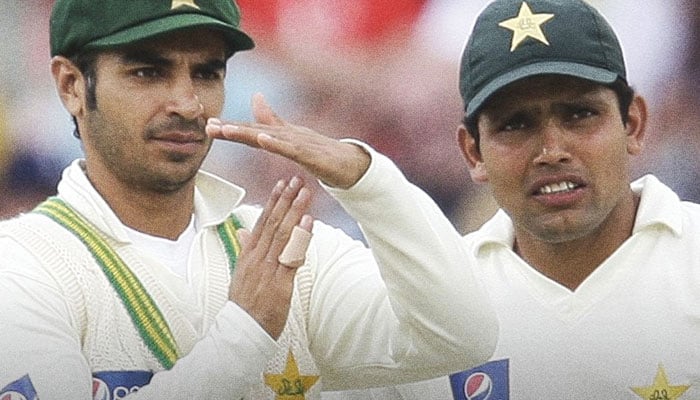 Former cricketers Salman Butt (left) and Kamran Akmal. —x/ESPNcricinfo
