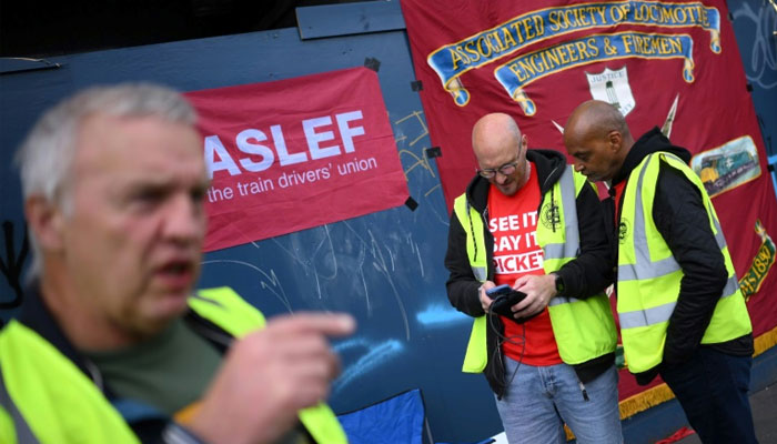 Members of the Aslef trade union representing train drivers rejected a new pay offer. —AFP File