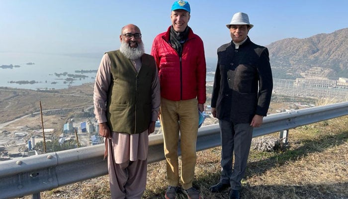 Martin Raiser, the World Bank Vice President (clad in red) can be seen visiting Tarbela Dam in Khyber Pakhtunkhwa on Dec 2, 2023. —x/MartinRaiser