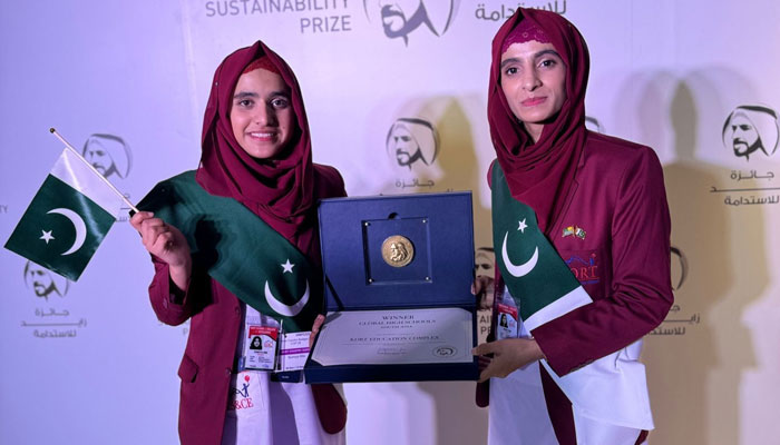 The winner of Zayed Sustainability Award Summiya and Kanza. — Photo via reporter