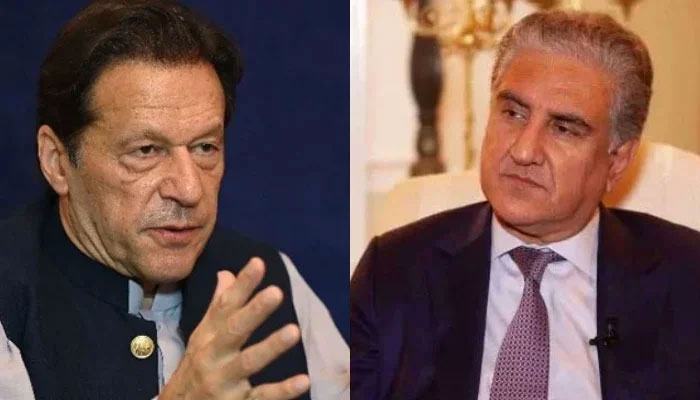 PTI Chairman Imran Khan (left) and vice chairman Shah Mahmood Qureshi. — AFP/File
