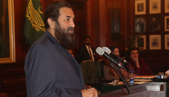 Governor Punjab Muhammad Balighur Rehman while meeting with the children of SOS Children’s Village at Governor House Lahore on December 3, 2023. — Facebook/SOS Childrens Villages Pakistan