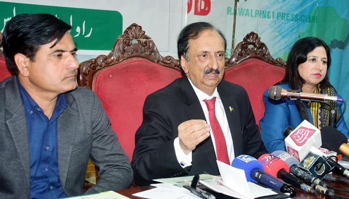 Punjab Minister for Primary and Secondary Healthcare Dr. Jamal Nasir speaks with the media on November 28, 2023. — Facebook/Jamal Nasir