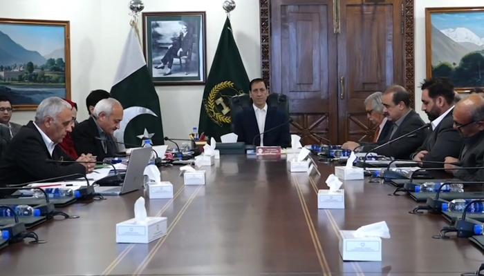 Caretaker Chief Minister Syed Arshad Hussain Shah chairs the 31st meeting of the Board of Governors of ETEA in Peshawar on December 4, 2023. — Facebook/Government of Khyber Pakhtunkhwa