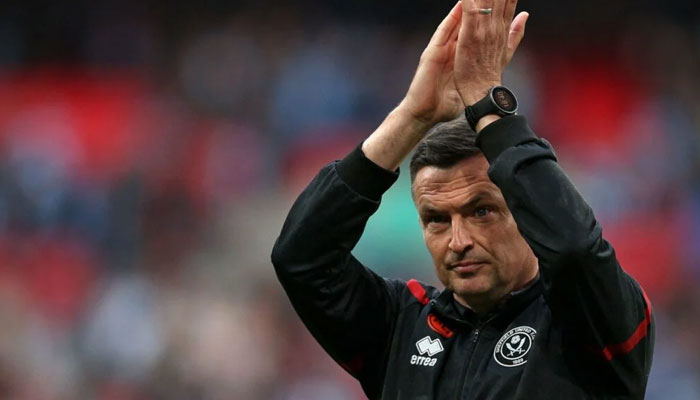 The manager of Premier League club Sheffield United, Paul Heckingbottom .—AFP/File