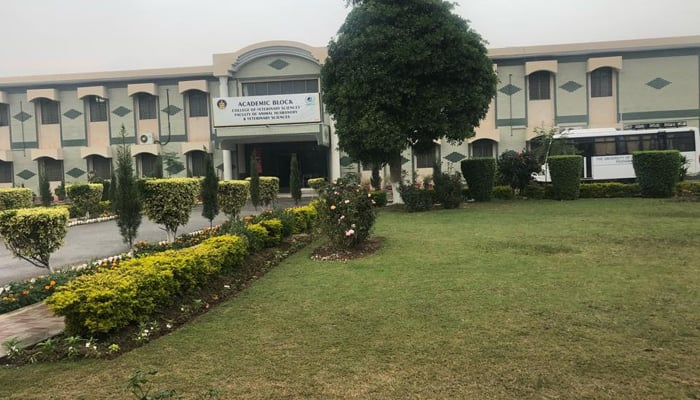 The interior of the College of Veterinary Sciences, Agriculture University Peshawar can be seen in this picture. — Facebook/College of Veterinary Sciences, The University of Agriculture Peshawar.