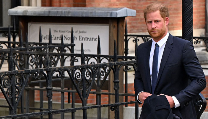 Britains Prince Harry, Duke of Sussex leaves the Royal Courts of Justice, Britains High Court, in central London on March 27, 2023. — AFP