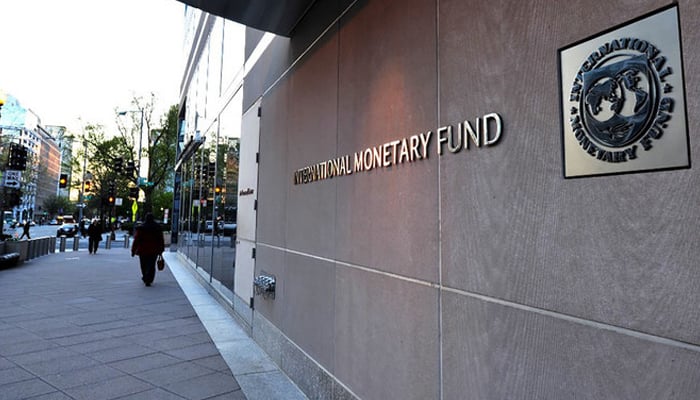 The International Monetary Fund building sign is viewed in Washington DC. — AFP/File