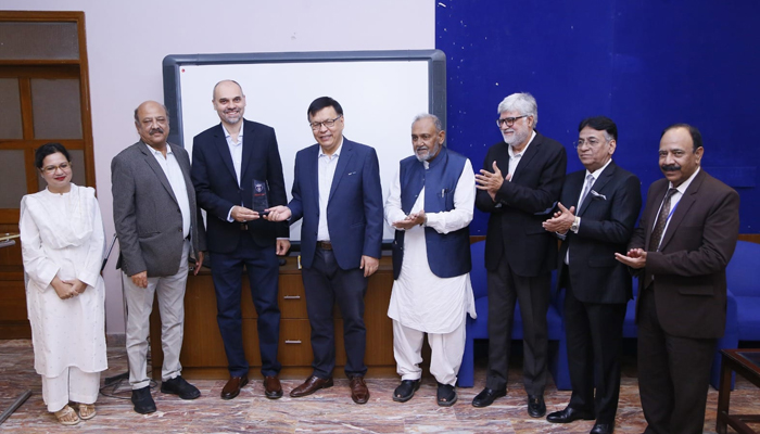 PCATP and Nazeer Hussain University officials can be seen in this picture on December 8, 2023. — Facebook/Pakistan Council of Architects and Town Planners