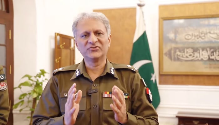 IG Punjab Dr Usman Anwar speaks in this still on December 8, 2023. — Facebook/Punjab Police Pakistan