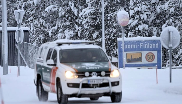 A Finnish Border Guard vehicle is seen at the Raja-Jooseppi international border crossing station in Inari, northern Finland, on November 28, 2023. — AFP File