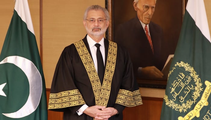 Pakistan Chief Justice Qazi Faez Isa. — The Supreme Court of Pakistan website