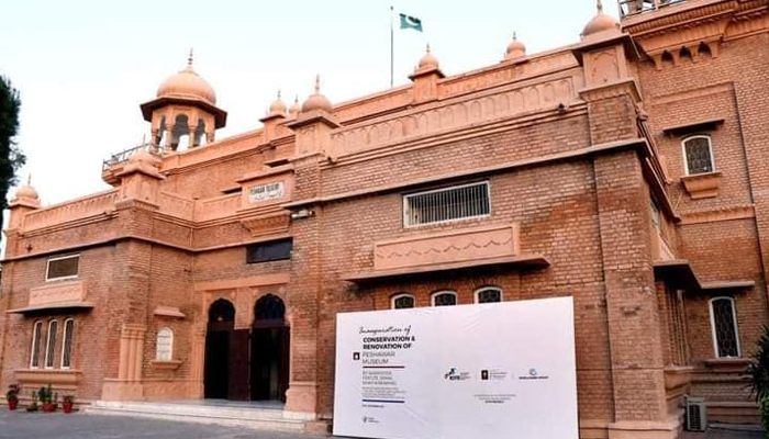 This image shows a general view of the Peshawar Museum building. — Facebook/Peshawar Museum