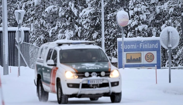 A Finnish Border Guard vehicle is seen at the Raja-Jooseppi international border crossing station in Inari, northern Finland, on November 28, 2023. — AFP File