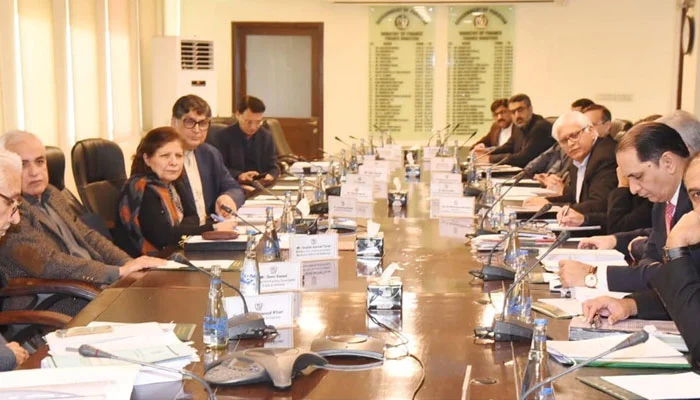 Caretaker Federal Minister for Finance, Revenue, and Economic Affairs, Dr Shamshad Akhtar chairs a meeting of the Economic Coordination Committee (ECC) of the Cabinet on December 15, 2023. — X/@Financegovpk