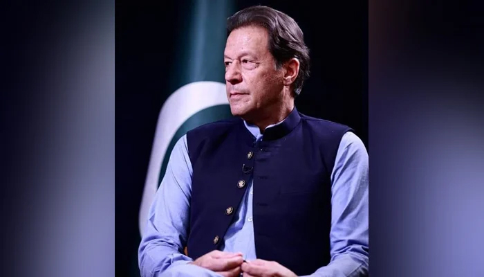 Former PM Imran Khan while looking the other way in this picture released on March 10, 2023. — Facebook/Dr Yasmin Rashid