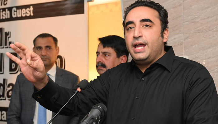 PPP Chairman Bilawal Bhutto Zardari speaks during an event in this image on December 13, 2023. — Facebook/Pakistan Peoples Party - PPP