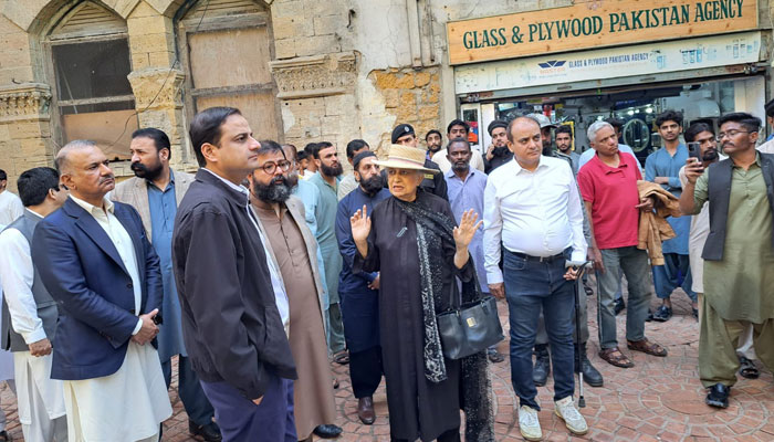 The image released on Dec 15, 2023 shows Murtaza Wahab announcing the establishment of a museum at the Denso Hall Library. —x/murtazawahab1