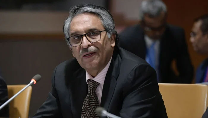 Foreign Minister Jalil Abbas Jilani speaks during the United Nations Alliance of Civilizations (UNAOC) Group of Friends meeting in New York on September 22, 2023. — Twitter/@UNAOC