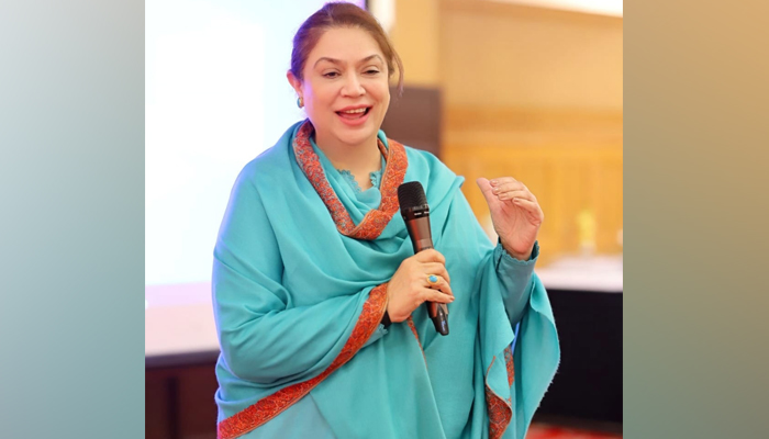 The chairperson of the National Commission on the Status of Women, Nilofar Bakhtiar speaks during a fellowship programme in Islamabad on December 10, 2023. — Facebook/Nilofar Bakhtiar