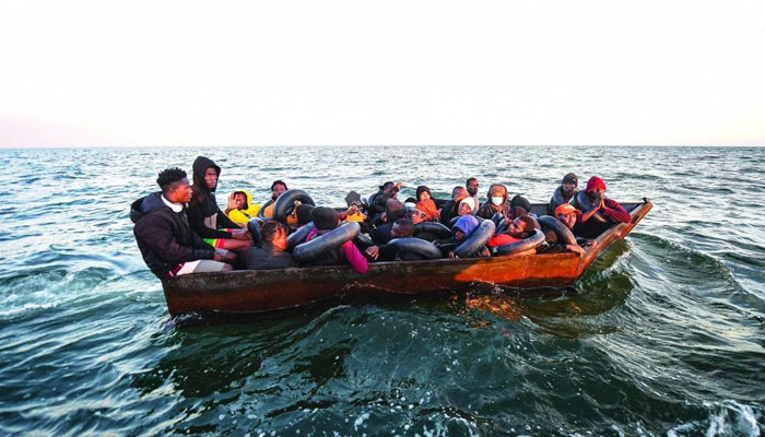 Illegal African migrants in the Mediterranean sea. — AFP/File