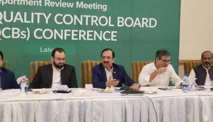 Punjab Minister for Primary and Secondary Healthcare Dr Jamal Nasir speaks with the media on October 20, 2023. — Facebook/Primary & Secondary Healthcare Department