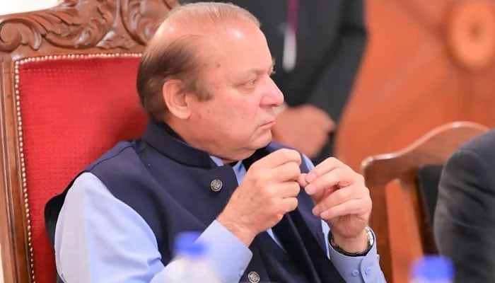 Pakistan Muslim League Nawaz supremo Nawaz Sharif looks on during his visit to Quetta on November 14, 2023. — Facebook/PML(N)