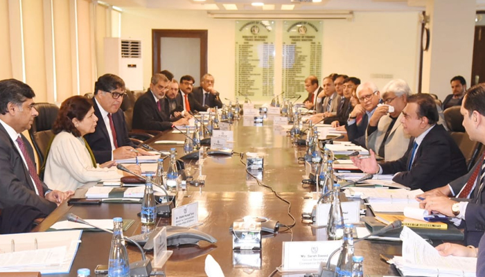 The Economic Coordination Committee (ECC) of the Cabinet is in session under the chair of Federal Minister for Finance Dr Shamshad Akhtar on December 20, 2023. — X/@Financegovpk