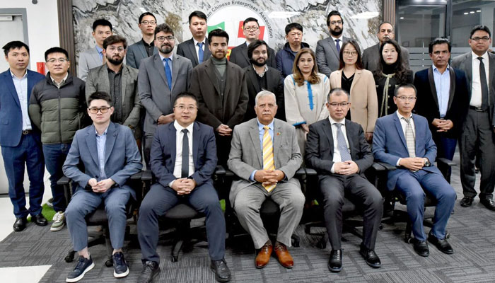 The image released on Dec 20, 2023 shows a glimpse from the 3rd Infodor Media Salon hosted by the All-Pakistan Chinese Enterprises Association (APCEA). — x/AAPcea