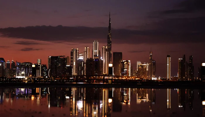 A picture shows a general view of the Dubai skyline including Burj Khalifa, the worlds tallest building on November 24, 2023. — AFP