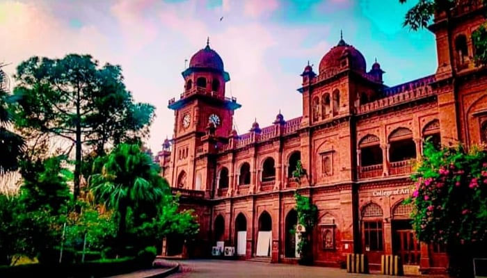 This image released on December 21, 2023, shows a building of Punjab University. — Facebook/University of the Punjab