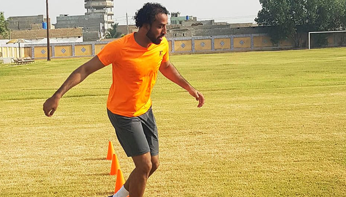 former Pakistan captain Saddam Hussain during a training on May 3, 2023. — Facebook/Sadam Hussain