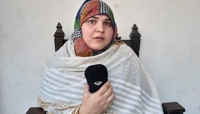 Baseerat Shinwari, the first woman candidate from Orakzai tribal district. —x/usmanDeewa