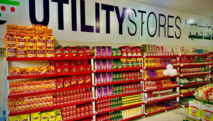 The image released on Dec 17, 2023 shows an inside view of a stores owned by the Utility Stores of Pakistan. — Facebook/utilitystoresofficial