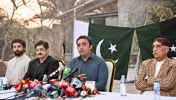 Pakistan People’s Party (PPP) Chairman Bilawal Bhutto Zardari speaks during a presser on December 28, 2023. — Facebook/Pakistan Peoples Party - PPP