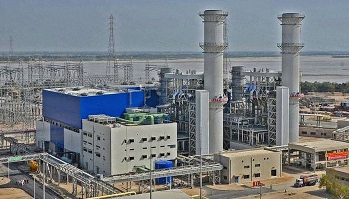This photograph released on May 17, 2019 shows a general view of Guddu Power Plant complex in Kashmore. — X/@MansurQr