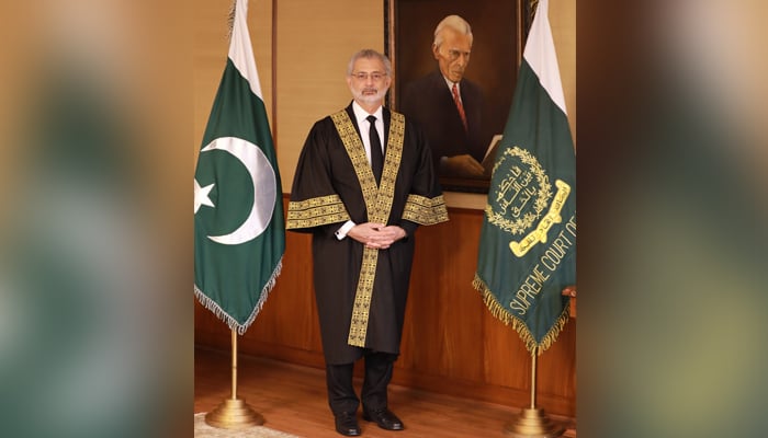 Chief Justice of Pakistan (CJP) Qazi Faez Isa. — Supreme Court of Pakistan/Website