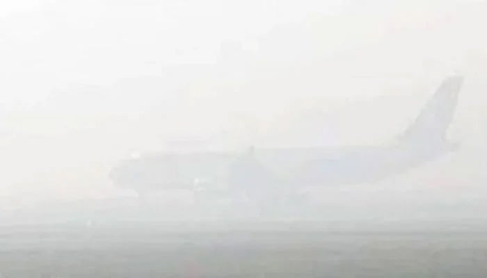 Dense fog disrupts flight operations at the Allama Iqbal International Airport in Lahore. — APP File