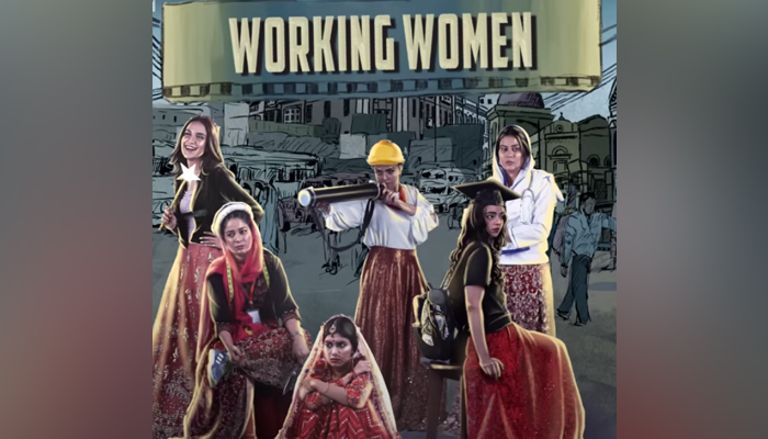In this still, the Working Women poster can be seen on December 13, 2023. —YouTube/Green TV Entertainment