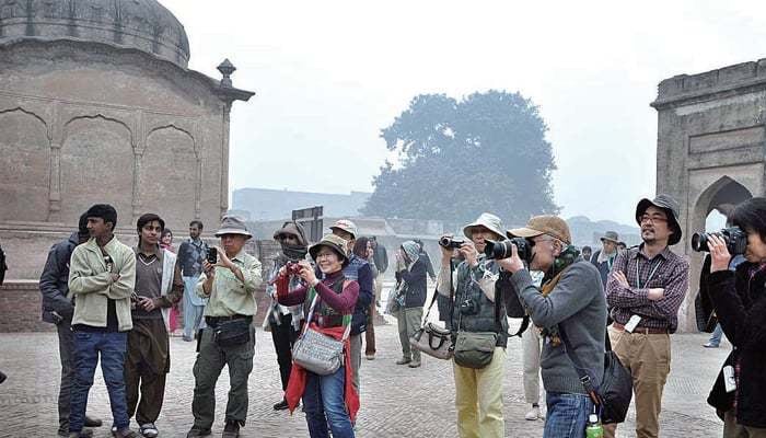 In this image, foreign tourists can be seen in Punjab, Pakistan.—AFP/File