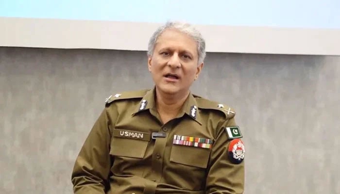 Punjab IG Dr Usman Anwar while speaking in this still taken from a video released on October 24, 2023. — X/@OfficialDPRPP